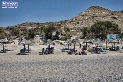 Plaża w Kommos jest mniej oblegana niż sąsiednia Matala